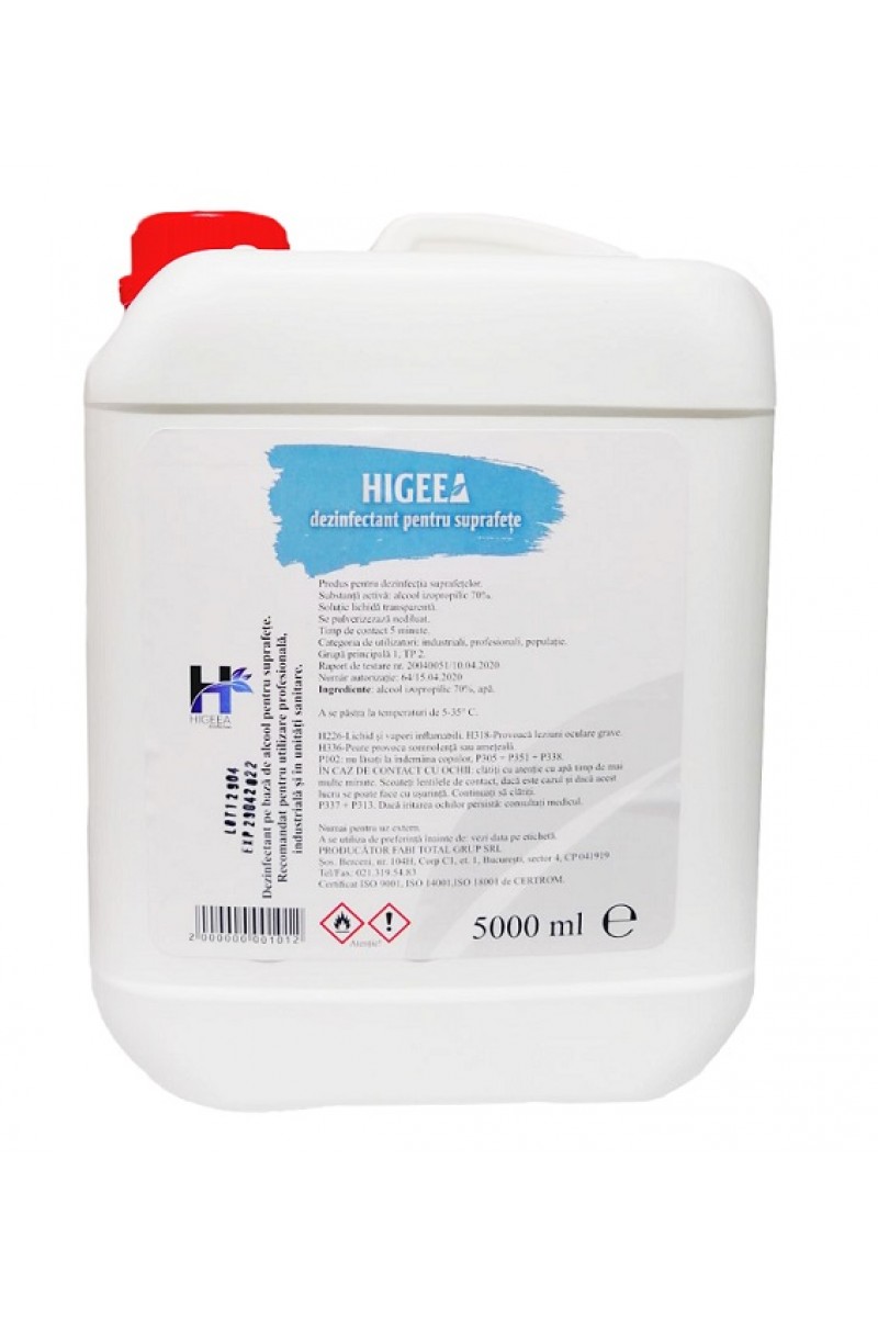 Dezinfectant Virucid Pentru Suprafete Higeea 5l sanito.ro